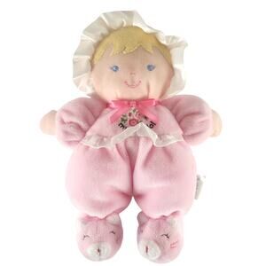 Carter's My First Doll Plush Pink Rattle Baby Girl Soft Toy Stuffed 8"  Plushie